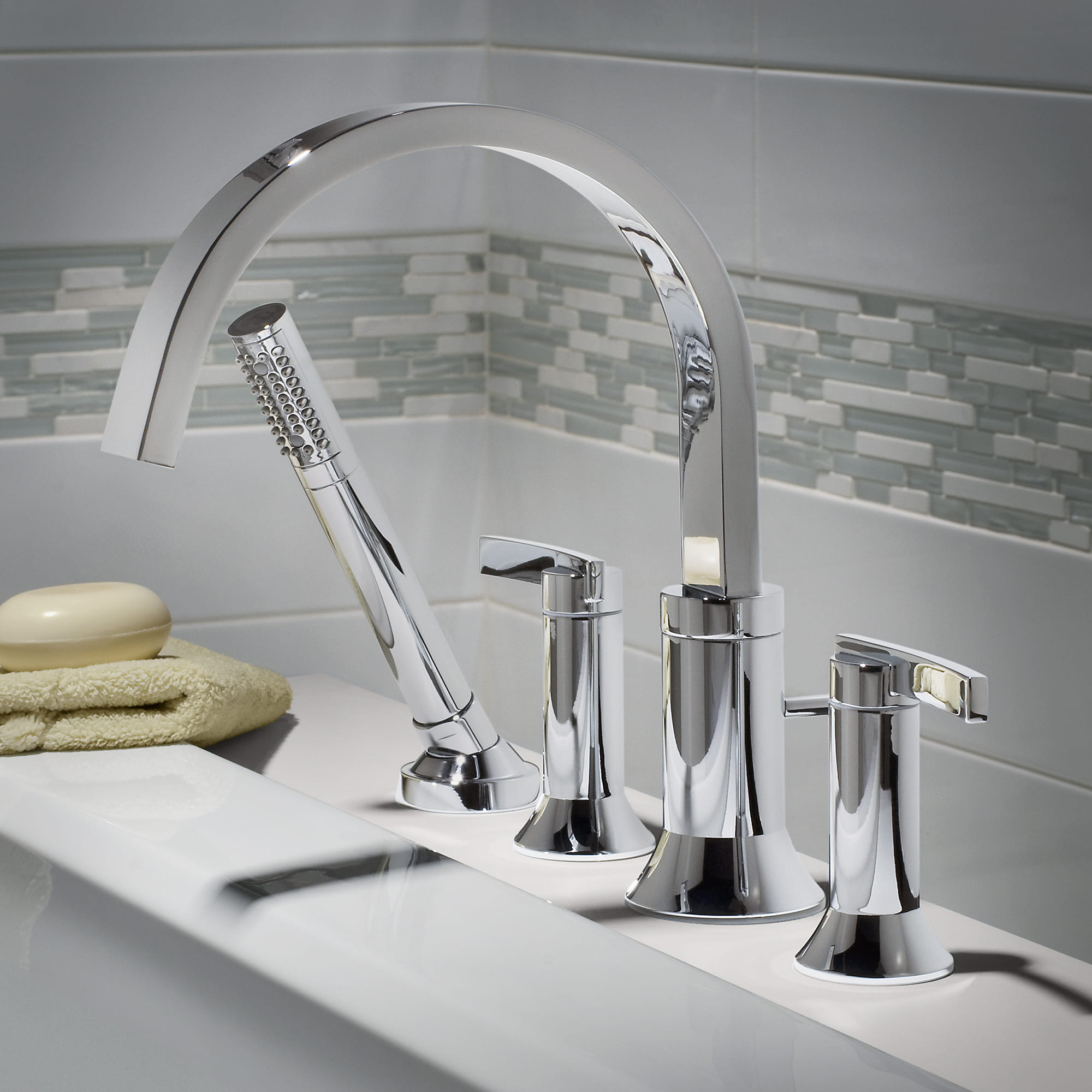 Berwick® Bathtub Faucet With Personal Shower for Flash® Rough-In Valve With Lever Handles